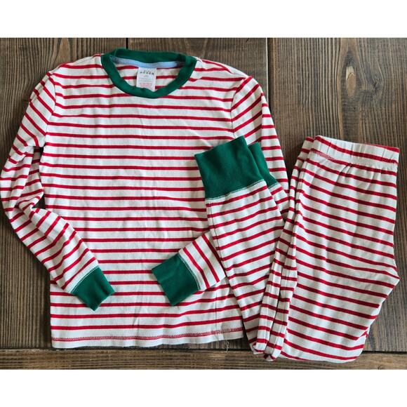Mini Boden Other - Mini Boden Pajamas Kids 10 Red White Striped PJ Set Christmas Shirt Pants Cotton